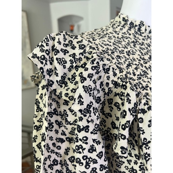 Scotch & Soda Floral Smocked Ruffle Shift Dress - Picture 5 of 16